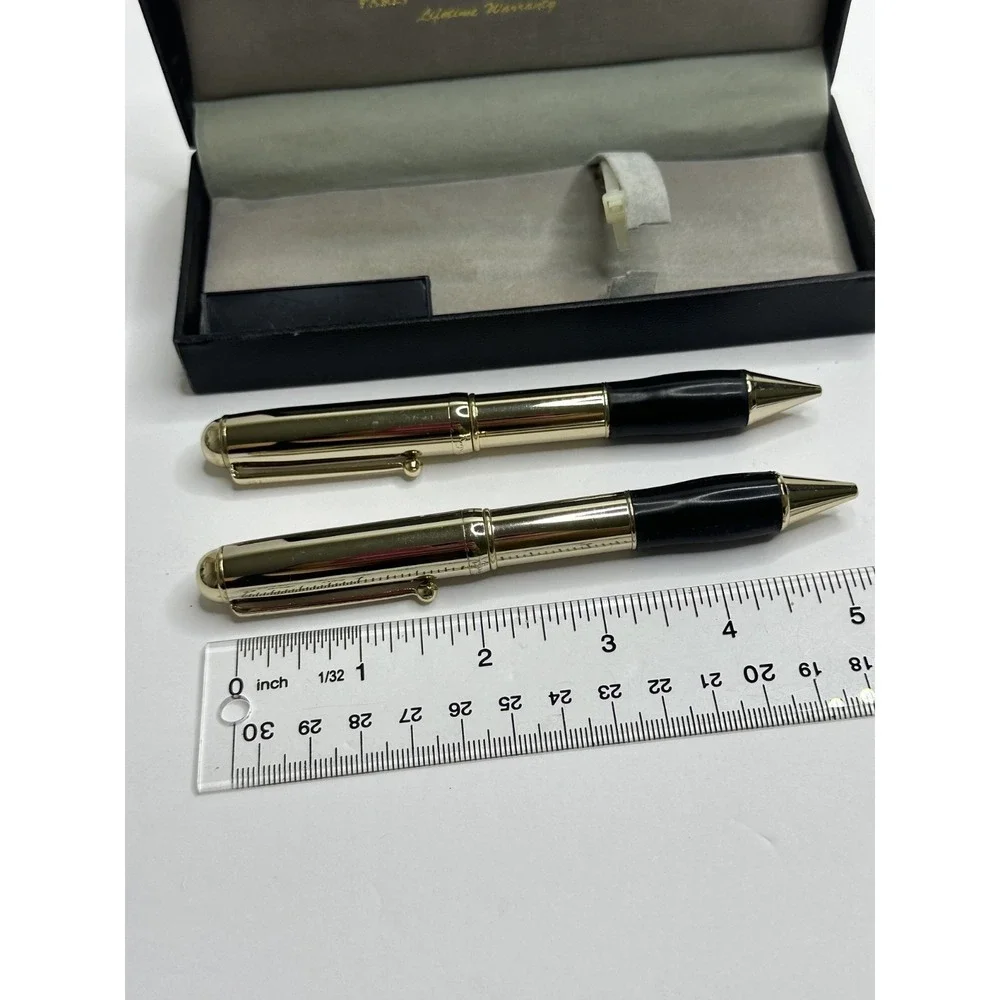 Vintage PIERRE CARDIN PEN & PENCIL SET Gold Tone Boxed Signed